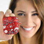 Dolphins AirPods Case Aboriginal Dot Pattern - Rugby Mascot Heritage Pride