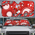 Dolphins Auto Sun Shade Aboriginal Dot Pattern - Rugby Mascot Heritage Pride