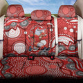 Dolphins Back Car Seat Cover Aboriginal Dot Pattern - Rugby Mascot Heritage Pride