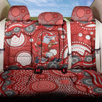 Dolphins Back Car Seat Cover Aboriginal Dot Pattern - Rugby Mascot Heritage Pride