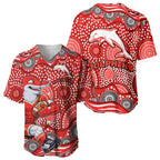 Dolphins Baseball Jersey Aboriginal Dot Pattern - Rugby Mascot Heritage Pride