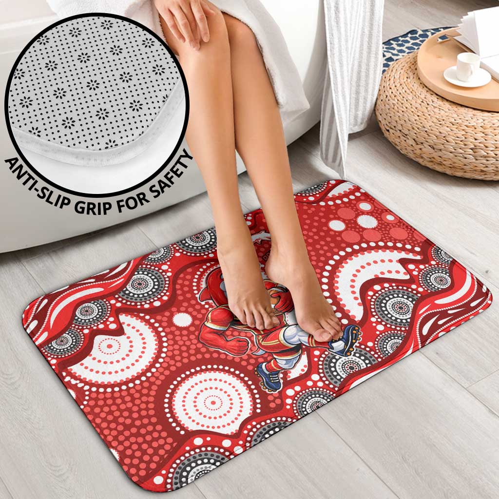 Dolphins Bathroom Set Aboriginal Dot Pattern - Rugby Mascot Heritage Pride