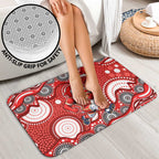 Dolphins Bathroom Set Aboriginal Dot Pattern - Rugby Mascot Heritage Pride