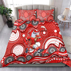 Dolphins Bedding Set Aboriginal Dot Pattern - Rugby Mascot Heritage Pride