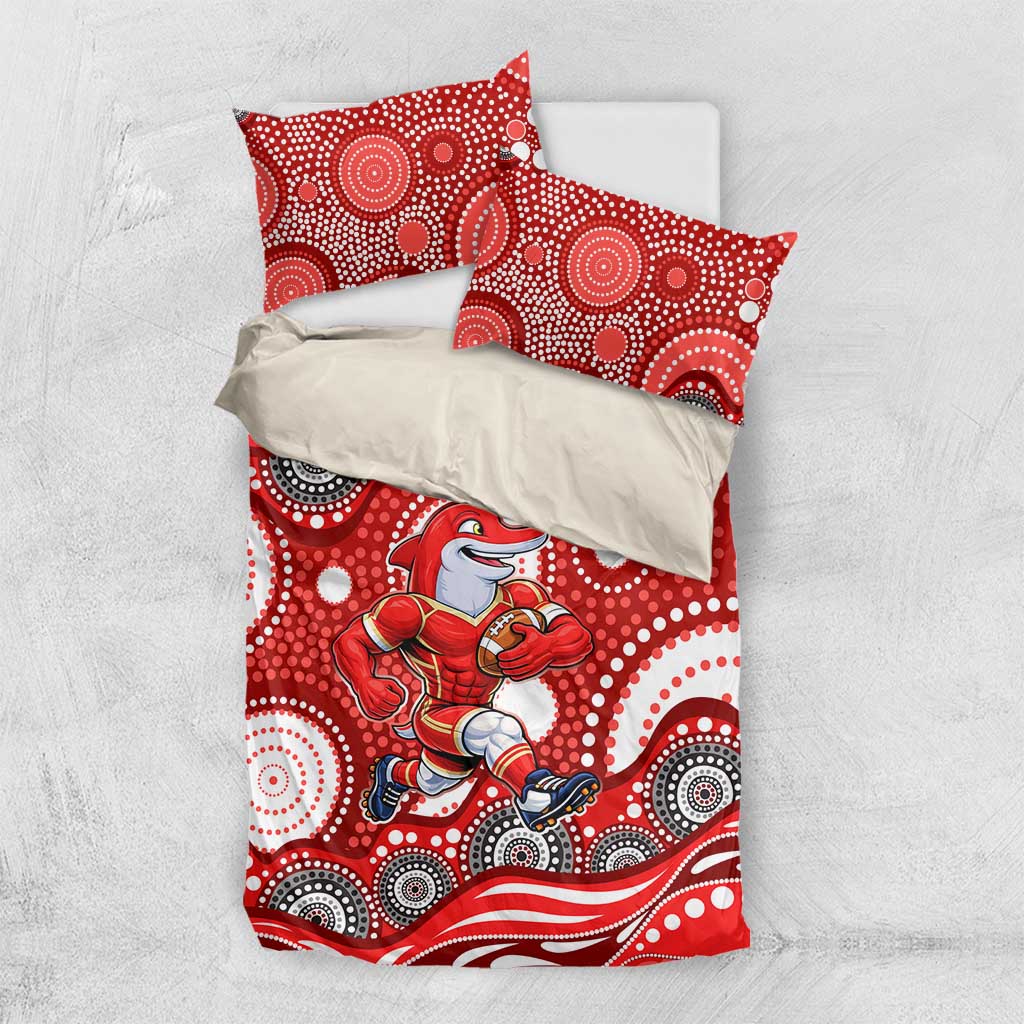 Dolphins Bedding Set Aboriginal Dot Pattern - Rugby Mascot Heritage Pride