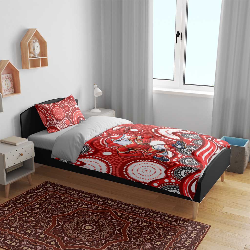 Dolphins Bedding Set Aboriginal Dot Pattern - Rugby Mascot Heritage Pride
