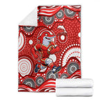 Dolphins Blanket Aboriginal Dot Pattern - Rugby Mascot Heritage Pride