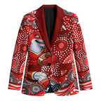 Dolphins Blazer Aboriginal Dot Pattern - Rugby Mascot Heritage Pride