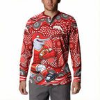 Dolphins Button Sweatshirt Aboriginal Dot Pattern - Rugby Mascot Heritage Pride