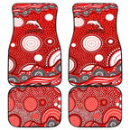 Dolphins Car Mats Aboriginal Dot Pattern - Rugby Mascot Heritage Pride