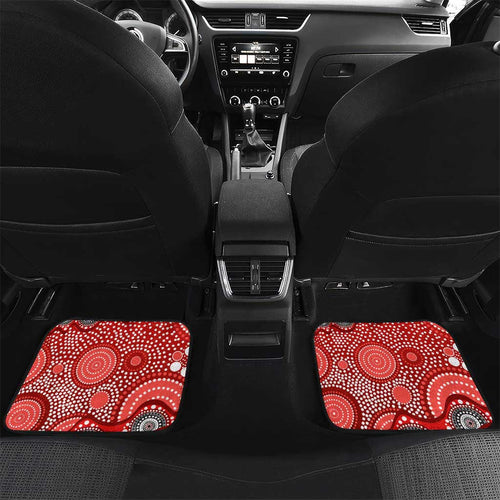 Dolphins Car Mats Aboriginal Dot Pattern - Rugby Mascot Heritage Pride