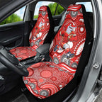 Dolphins Car Seat Cover Aboriginal Dot Pattern - Rugby Mascot Heritage Pride
