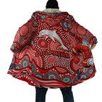 Dolphins Cloak Aboriginal Dot Pattern - Rugby Mascot Heritage Pride