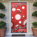 Dolphins Door Cover Aboriginal Dot Pattern - Rugby Mascot Heritage Pride