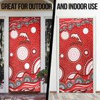 Dolphins Door Cover Aboriginal Dot Pattern - Rugby Mascot Heritage Pride