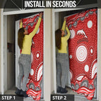 Dolphins Door Cover Aboriginal Dot Pattern - Rugby Mascot Heritage Pride