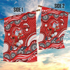 Dolphins Garden Flag Aboriginal Dot Pattern - Rugby Mascot Heritage Pride