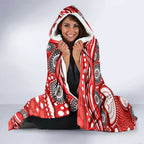 Dolphins Hooded Blanket Aboriginal Dot Pattern - Rugby Mascot Heritage Pride