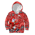 Dolphins Kid Hoodie Aboriginal Dot Pattern - Rugby Mascot Heritage Pride