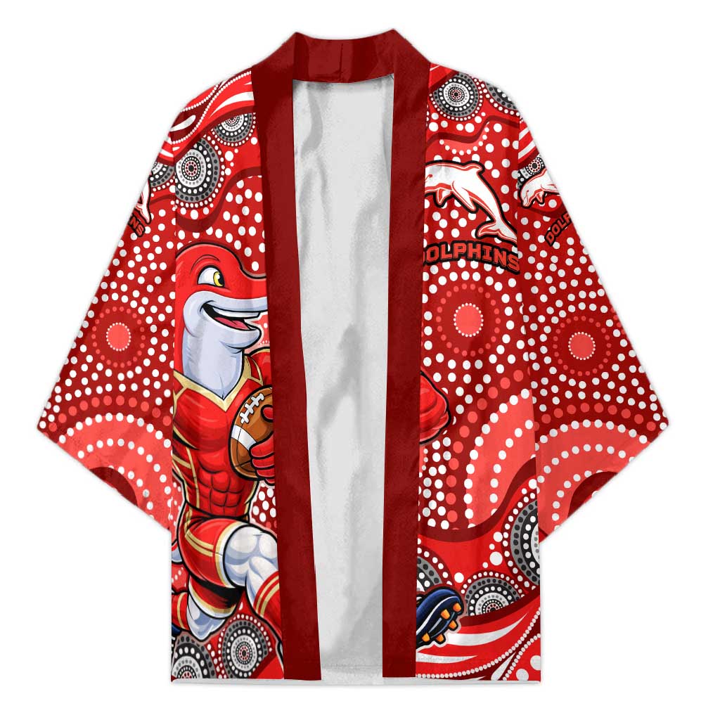 Dolphins Kimono Aboriginal Dot Pattern - Rugby Mascot Heritage Pride