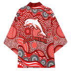 Dolphins Kimono Aboriginal Dot Pattern - Rugby Mascot Heritage Pride