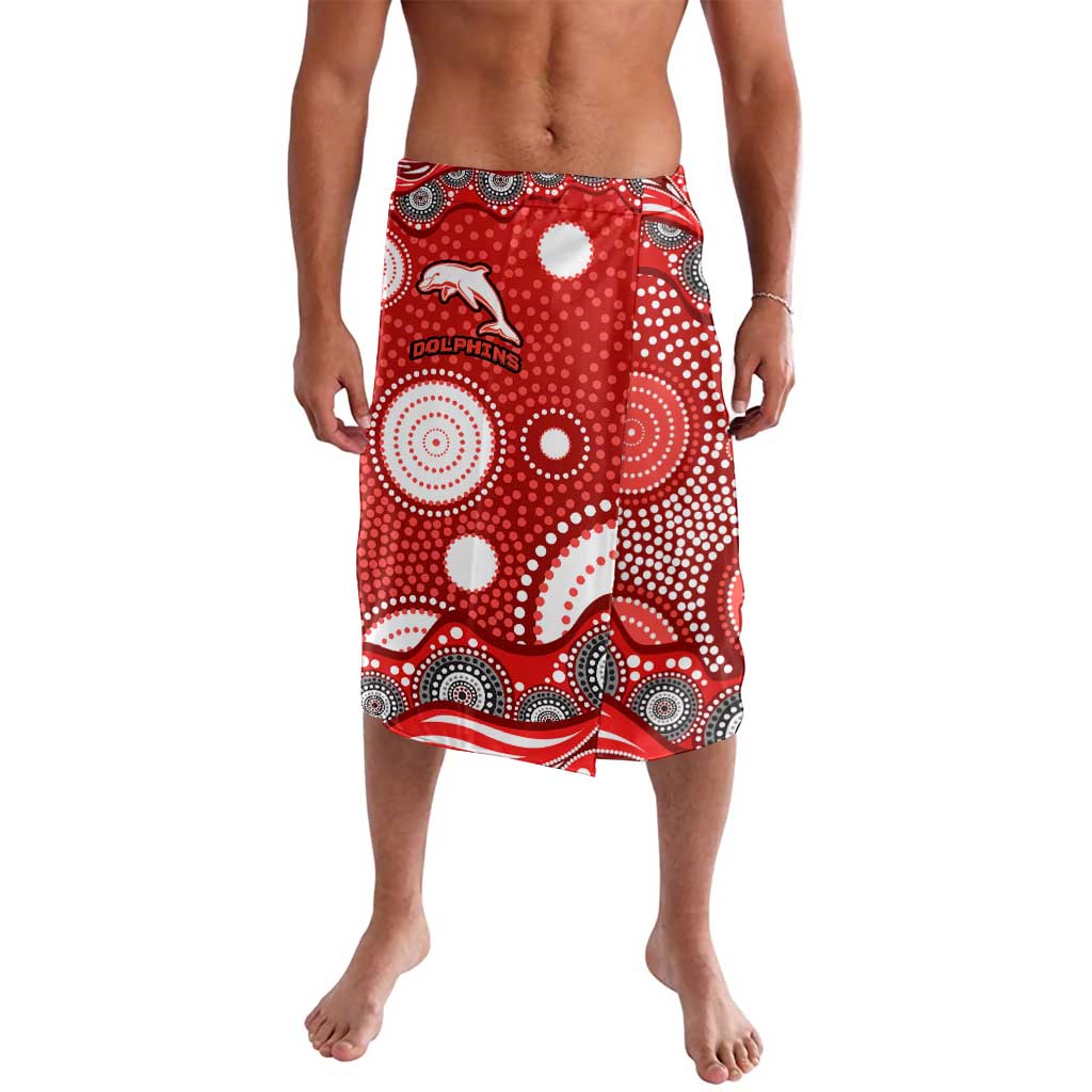 Dolphins Lavalava Aboriginal Dot Pattern - Rugby Mascot Heritage Pride