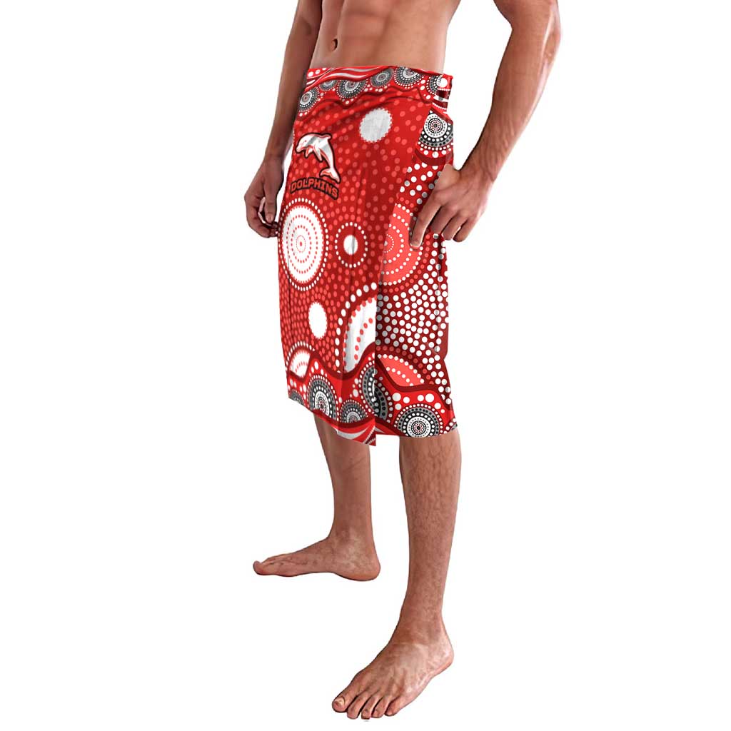 Dolphins Lavalava Aboriginal Dot Pattern - Rugby Mascot Heritage Pride