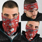 Dolphins Neck Gaiter Aboriginal Dot Pattern - Rugby Mascot Heritage Pride