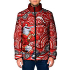 Dolphins Padded Jacket Aboriginal Dot Pattern - Rugby Mascot Heritage Pride