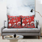 Dolphins Pillow Cover Aboriginal Dot Pattern - Rugby Mascot Heritage Pride