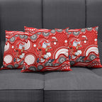 Dolphins Pillow Cover Aboriginal Dot Pattern - Rugby Mascot Heritage Pride