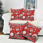 Dolphins Pillow Cover Aboriginal Dot Pattern - Rugby Mascot Heritage Pride