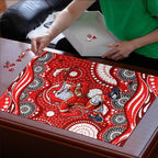 Dolphins Puzzle Aboriginal Dot Pattern - Rugby Mascot Heritage Pride