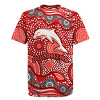 Dolphins Rugby Jersey Aboriginal Dot Pattern - Rugby Mascot Heritage Pride