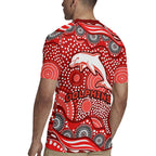 Dolphins Rugby Jersey Aboriginal Dot Pattern - Rugby Mascot Heritage Pride