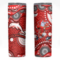 Dolphins Skinny Tumbler Aboriginal Dot Pattern - Rugby Mascot Heritage Pride