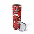 Dolphins Skinny Tumbler Aboriginal Dot Pattern - Rugby Mascot Heritage Pride