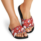 Dolphins Slide Sandals Aboriginal Dot Pattern - Rugby Mascot Heritage Pride