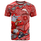 Dolphins T Shirt Aboriginal Dot Pattern - Rugby Mascot Heritage Pride
