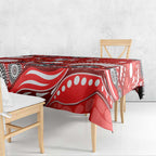 Dolphins Tablecloth Aboriginal Dot Pattern - Rugby Mascot Heritage Pride