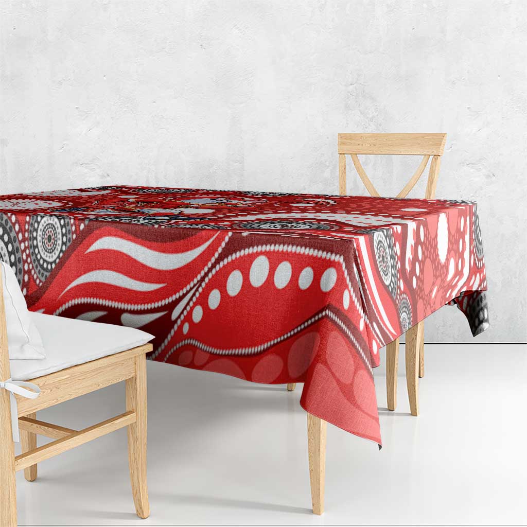 Dolphins Tablecloth Aboriginal Dot Pattern - Rugby Mascot Heritage Pride
