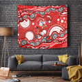 Dolphins Tapestry Aboriginal Dot Pattern - Rugby Mascot Heritage Pride