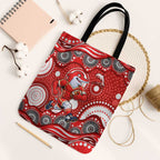 Dolphins Tote Bag Aboriginal Dot Pattern - Rugby Mascot Heritage Pride