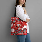Dolphins Tote Bag Aboriginal Dot Pattern - Rugby Mascot Heritage Pride