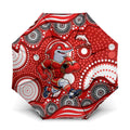 Dolphins Umbrella Aboriginal Dot Pattern - Rugby Mascot Heritage Pride