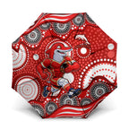 Dolphins Umbrella Aboriginal Dot Pattern - Rugby Mascot Heritage Pride
