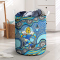 Gold Coast Titans Laundry Basket Aboriginal Dot Pattern - Rugby Mascot Heritage Pride