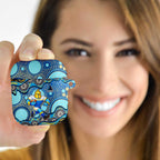 Gold Coast Titans AirPods Case Aboriginal Dot Pattern - Rugby Mascot Heritage Pride