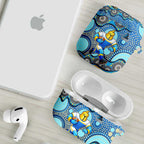 Gold Coast Titans AirPods Case Aboriginal Dot Pattern - Rugby Mascot Heritage Pride
