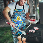 Gold Coast Titans Apron Aboriginal Dot Pattern - Rugby Mascot Heritage Pride